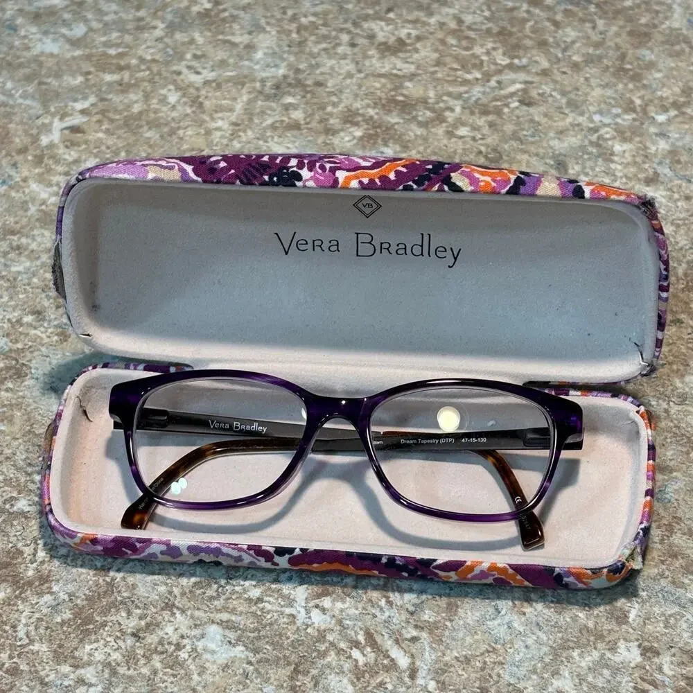 Vera Bradley Fawn Girls Youth Dream Tapestry Prescription Eyeglasses Frames Case